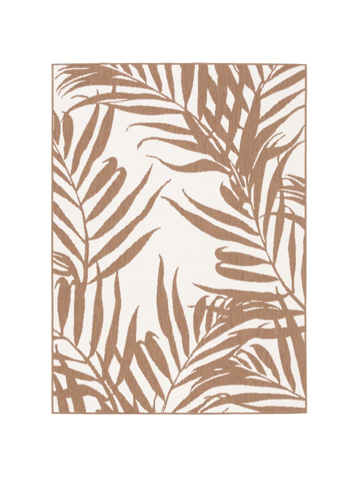 Pergamon In- und Outdoor Teppich Beidseitig Cape Cod  Blätter in Beige Creme günstig kaufen