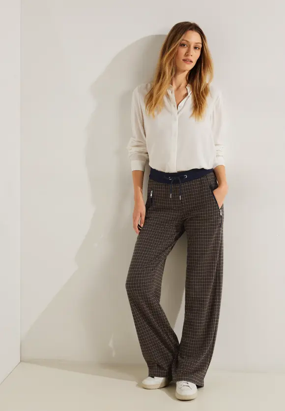 CECIL Hahnentritt Loose Fit Hose