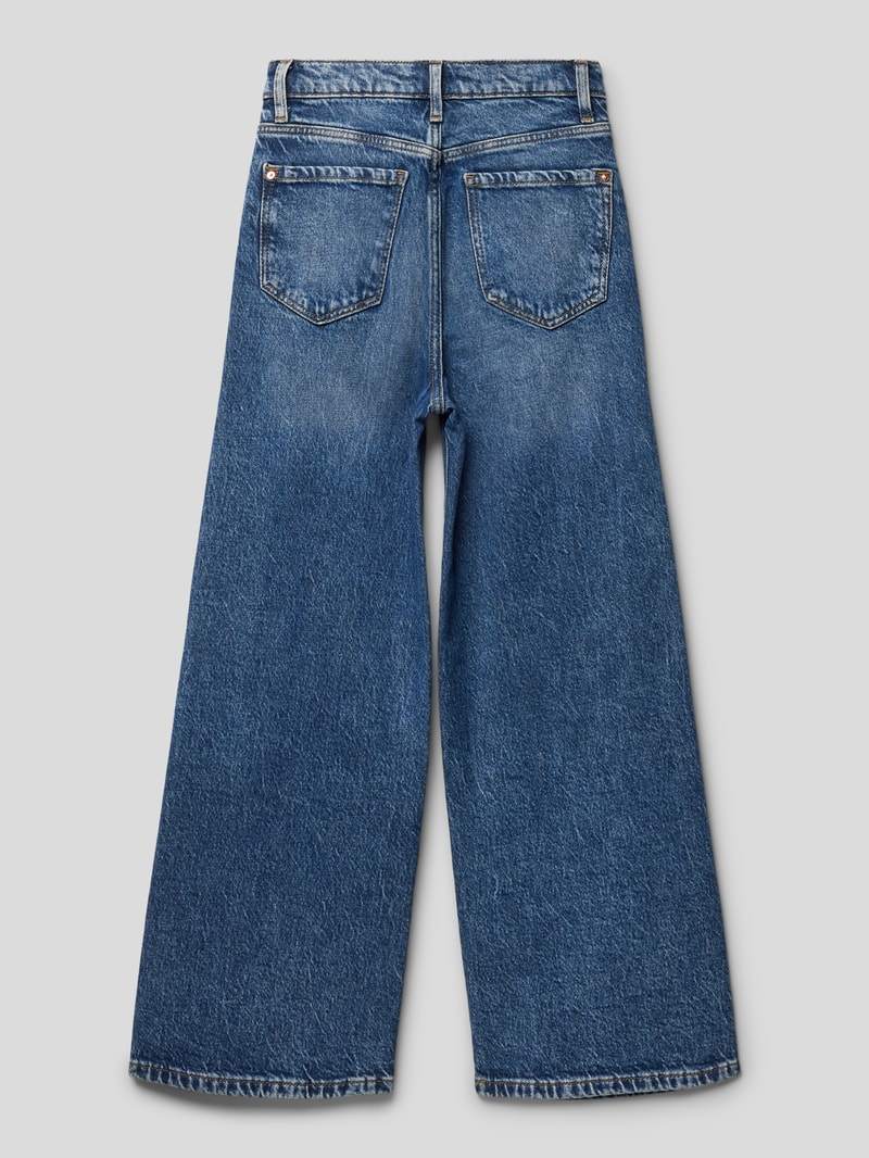 Jeans mit Kontrastnähten in blau