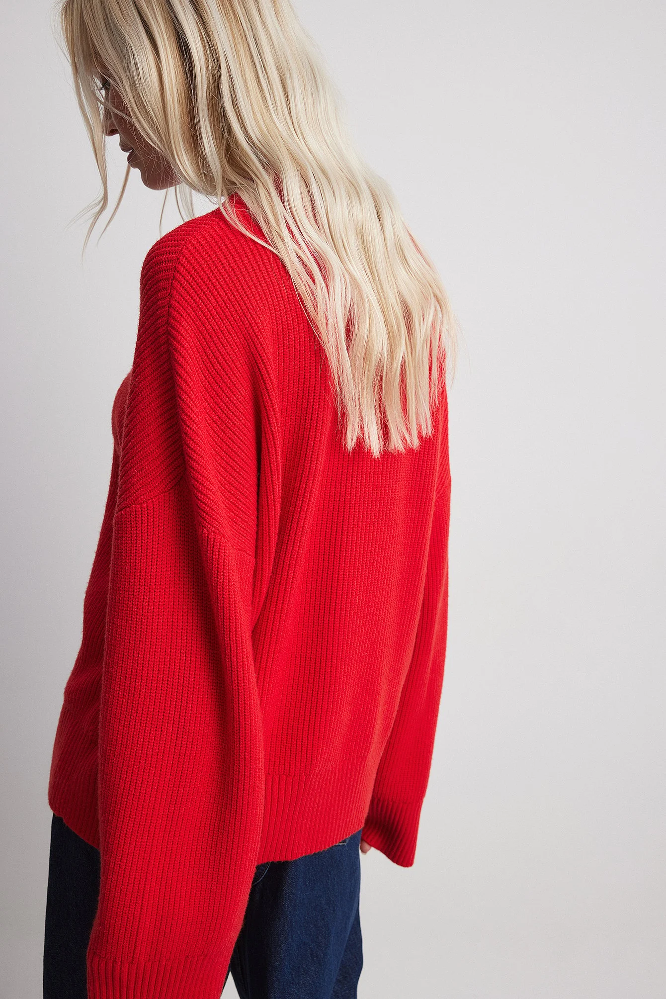 Rundhalsausschnitt Strickpullover