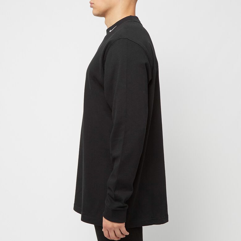 NIKE Life Long Sleeve Mock Neck Shirt black/white