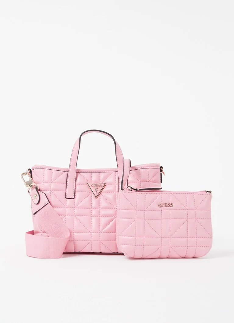 GUESS Latona Mini quilted handbag with removable pouch