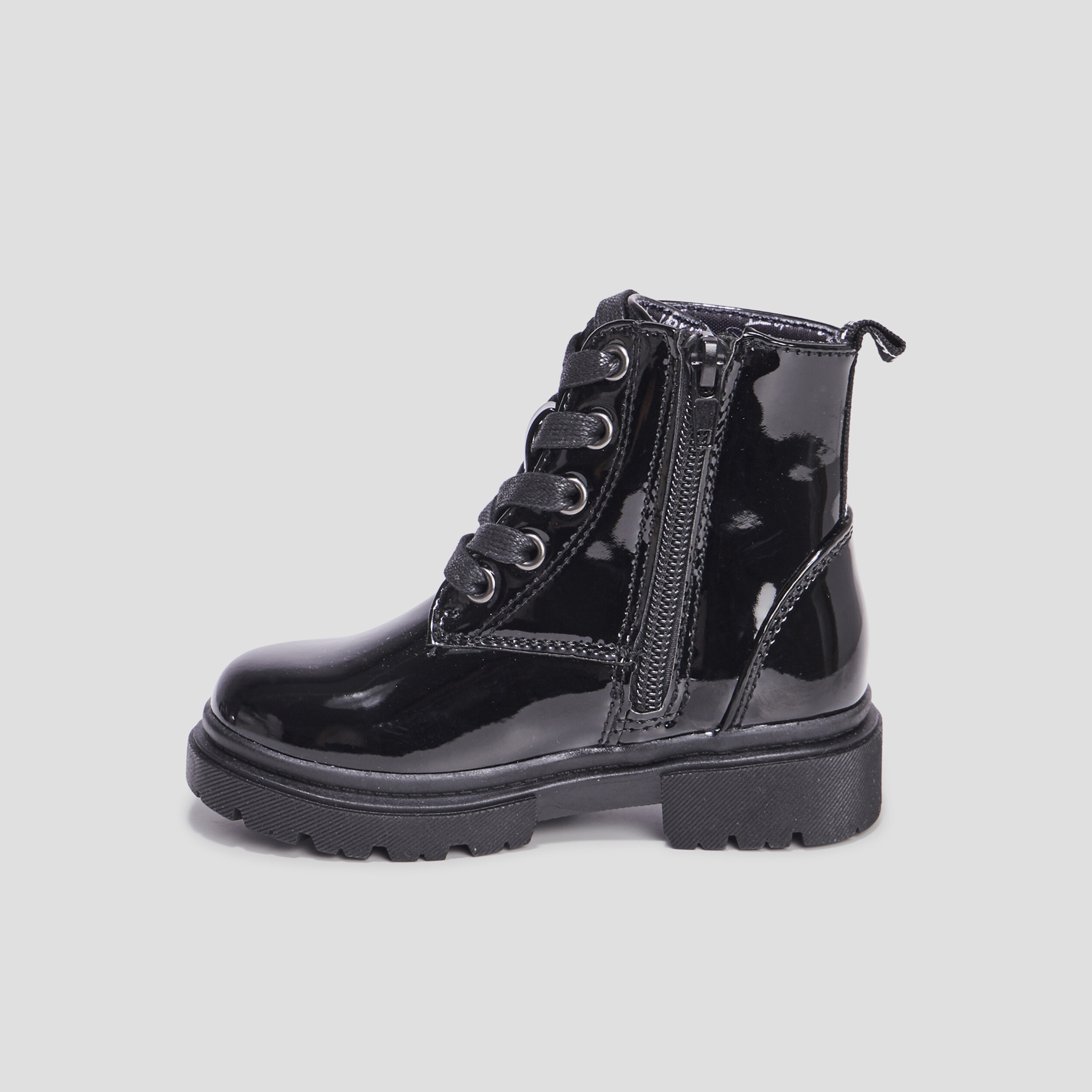 Bottines crantées zippées Liberto noir fille | La Halle