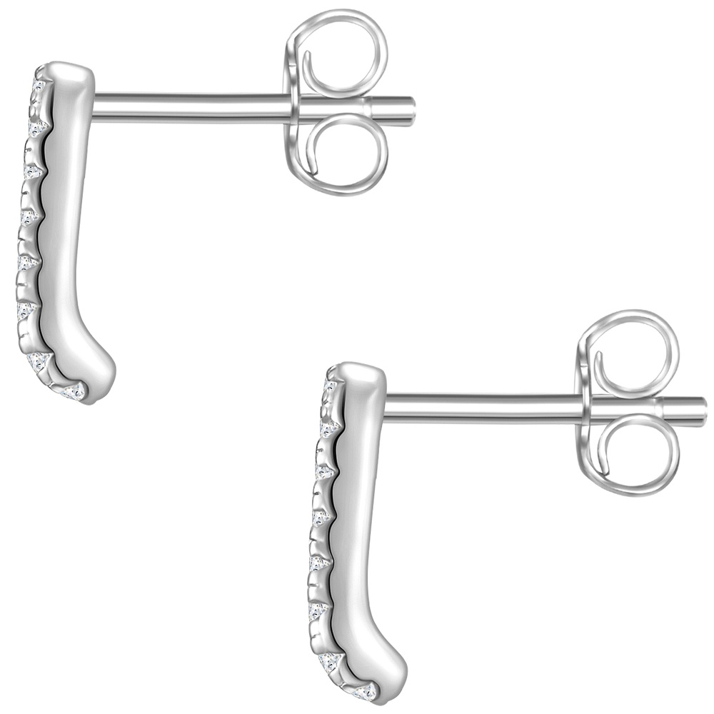 Glanzstücke München Puces d'oreilles en argent Argent sterling Oxyde de zirconium (CZ) en Argent Boucles d'oreilles