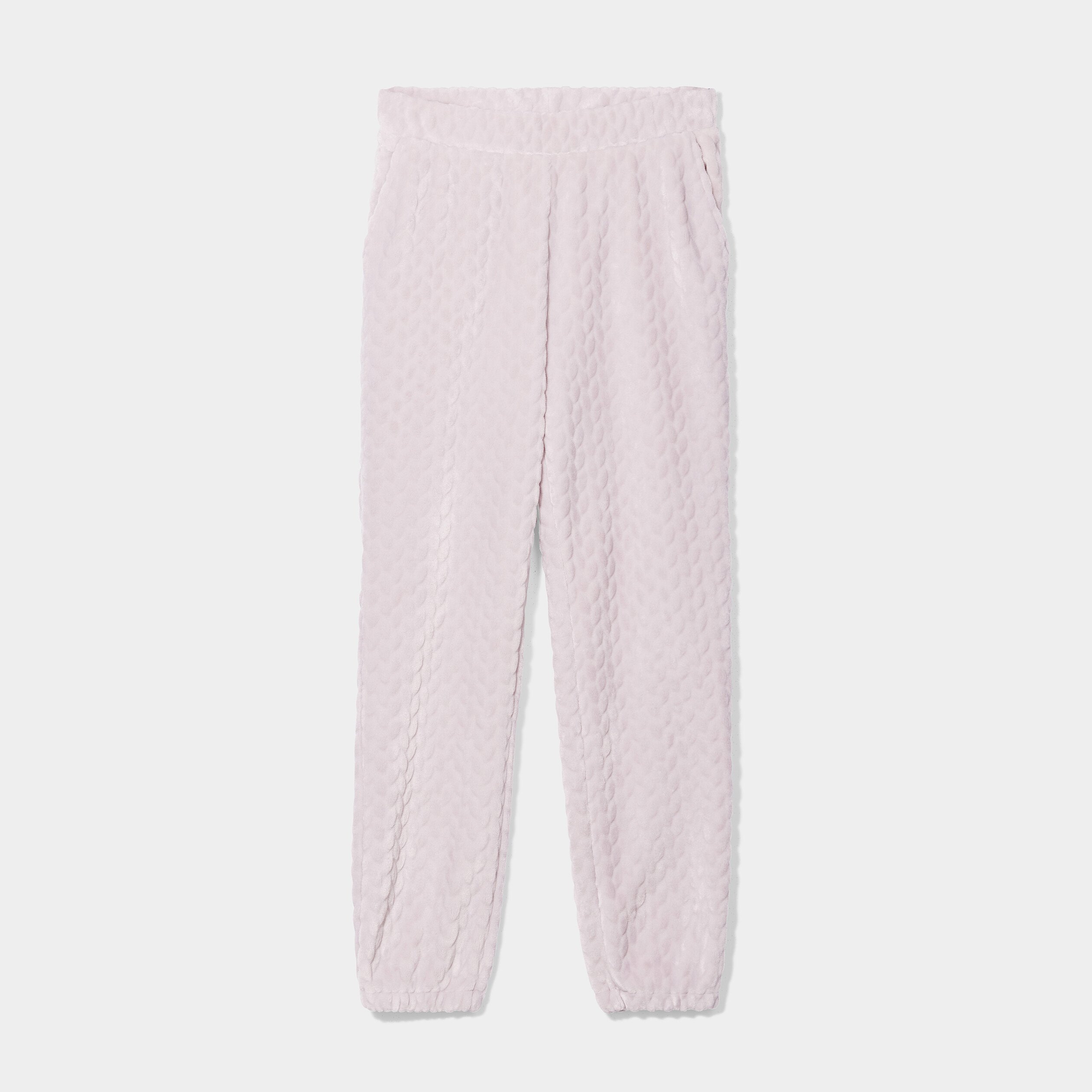 Pantalon de pyjama aspect matelassé rose pastel femme | La Halle
