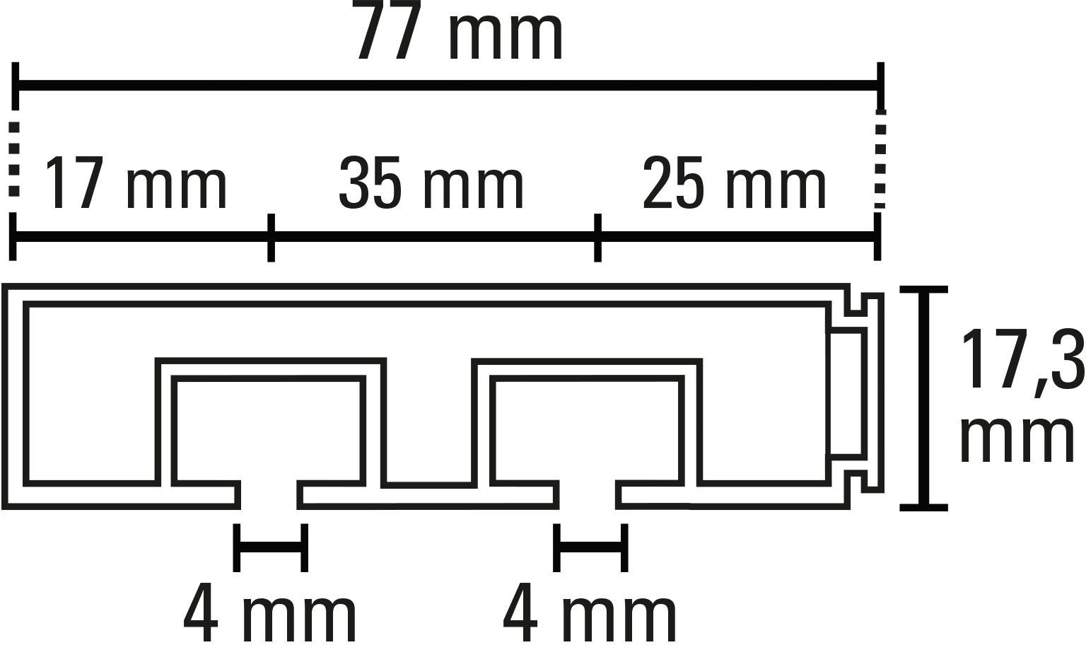 Gardinenstange Vorhangschienen Set Kunststoff GK, GARDINIA, 2-läufig, Fixmaß, mit Bohren, verschraubt, Kunststoff, 2-läufig