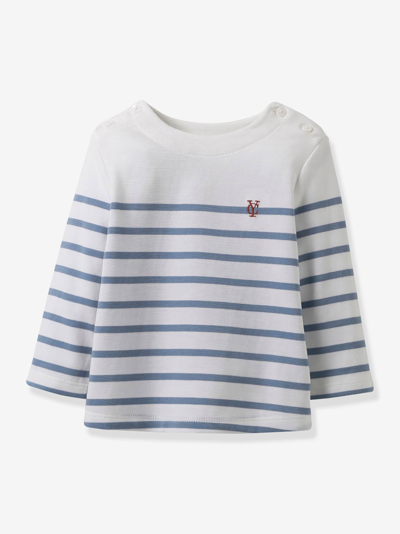 Cyrillus Baby Ringelshirt CYRILLUS, Bio-Baumwolle - blau gestreift