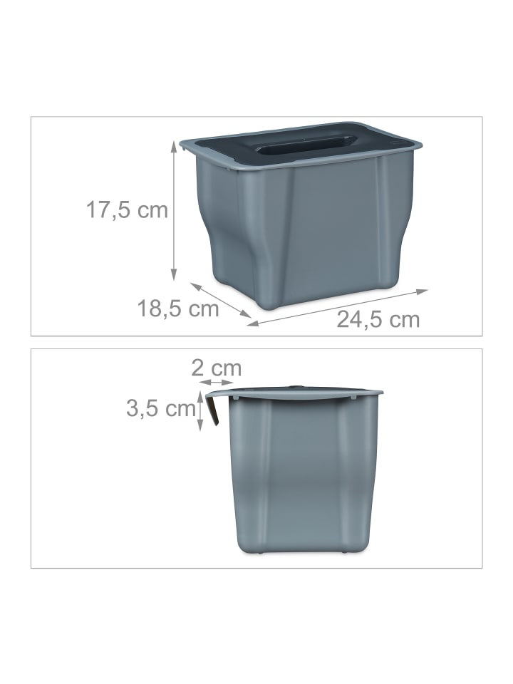 relaxdays Biomülleimer in Grau - 5 Liter günstig kaufen onesize