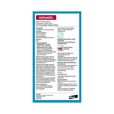 Advantix® 100 Spot-on für Hunde, von 4 bis 10 kg