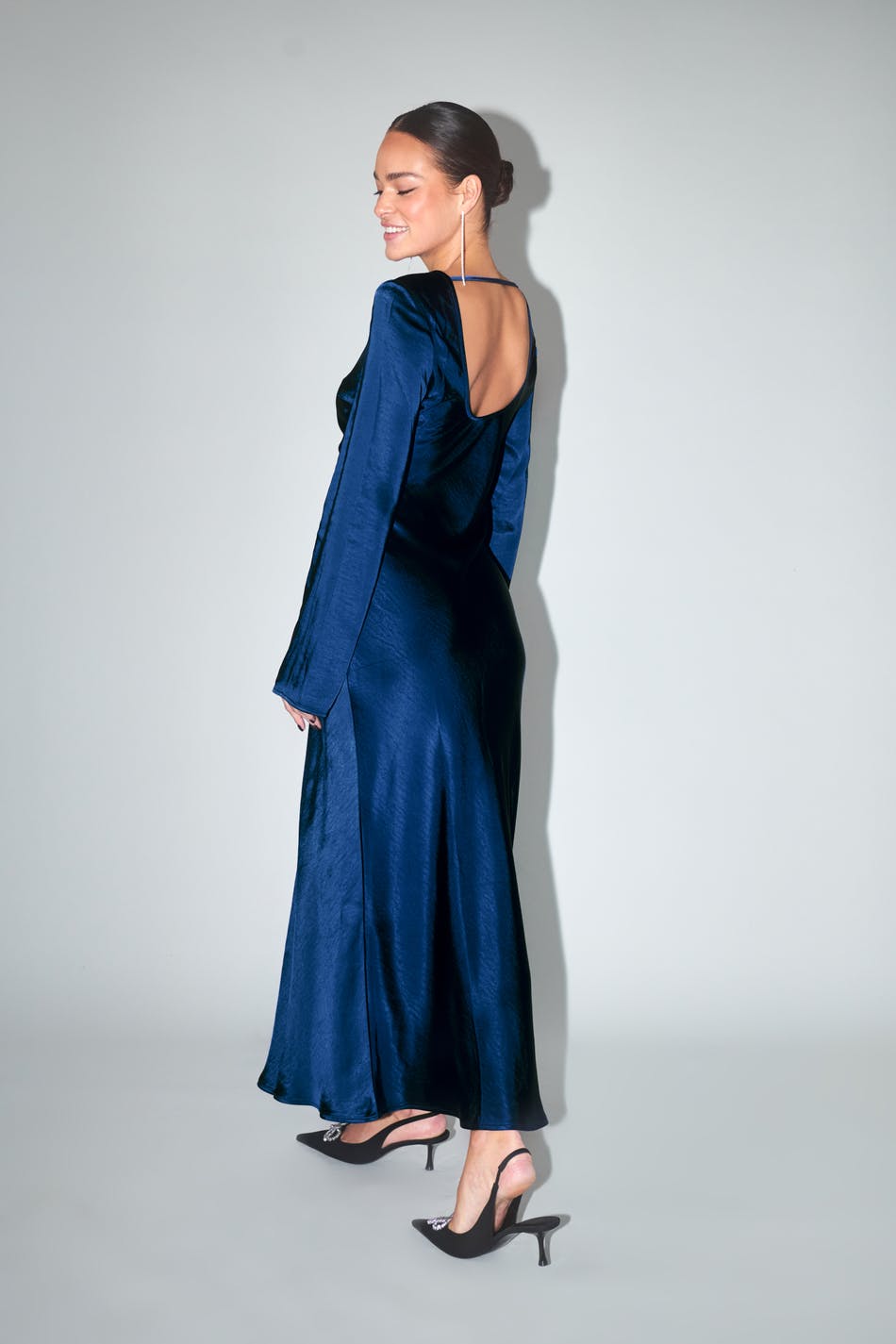 Satin maxi dress
