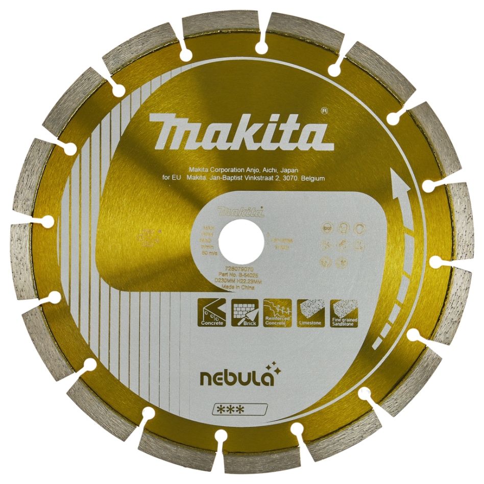 Disco de diamante Makita B-54025, 230 x 22,2 mm, laranja.