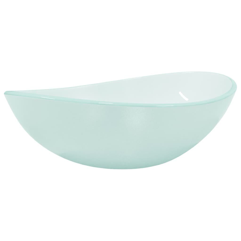 vidaXL Waschbecken Waschbecken Aufsatzwaschbecken Bad Hartglas 54,5x35x15,5 cm Matt