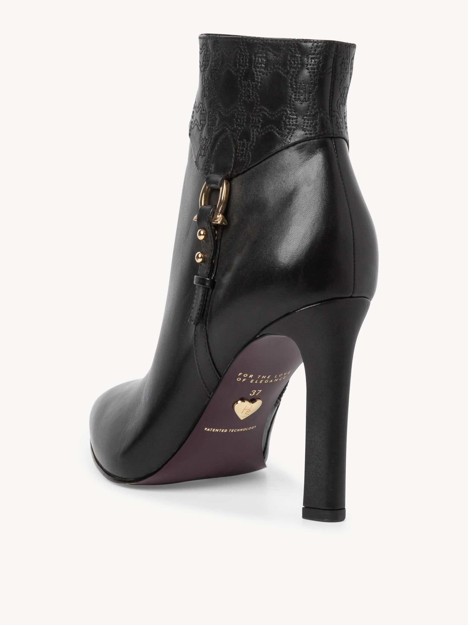 Bottine en cuir - noir