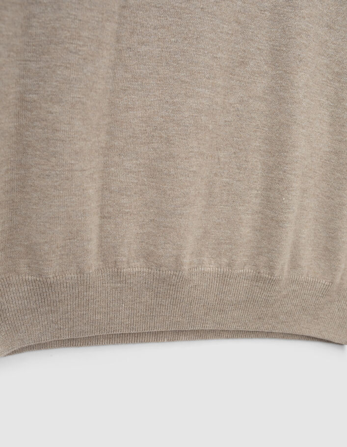 Polo vison bi-matière Interlock au dos Homme