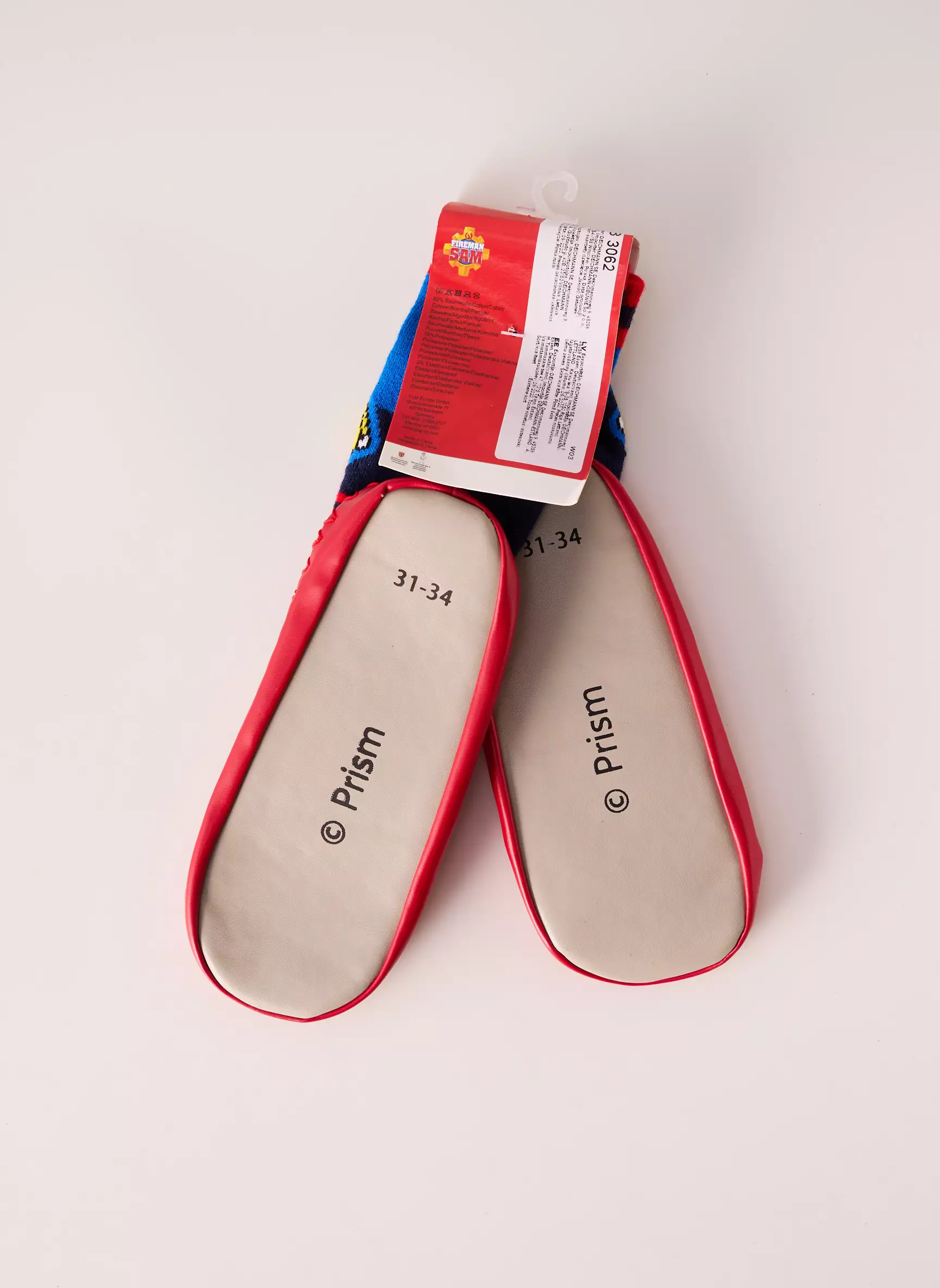 Sam Le Pompier Chaussons Garcon couleur rouge