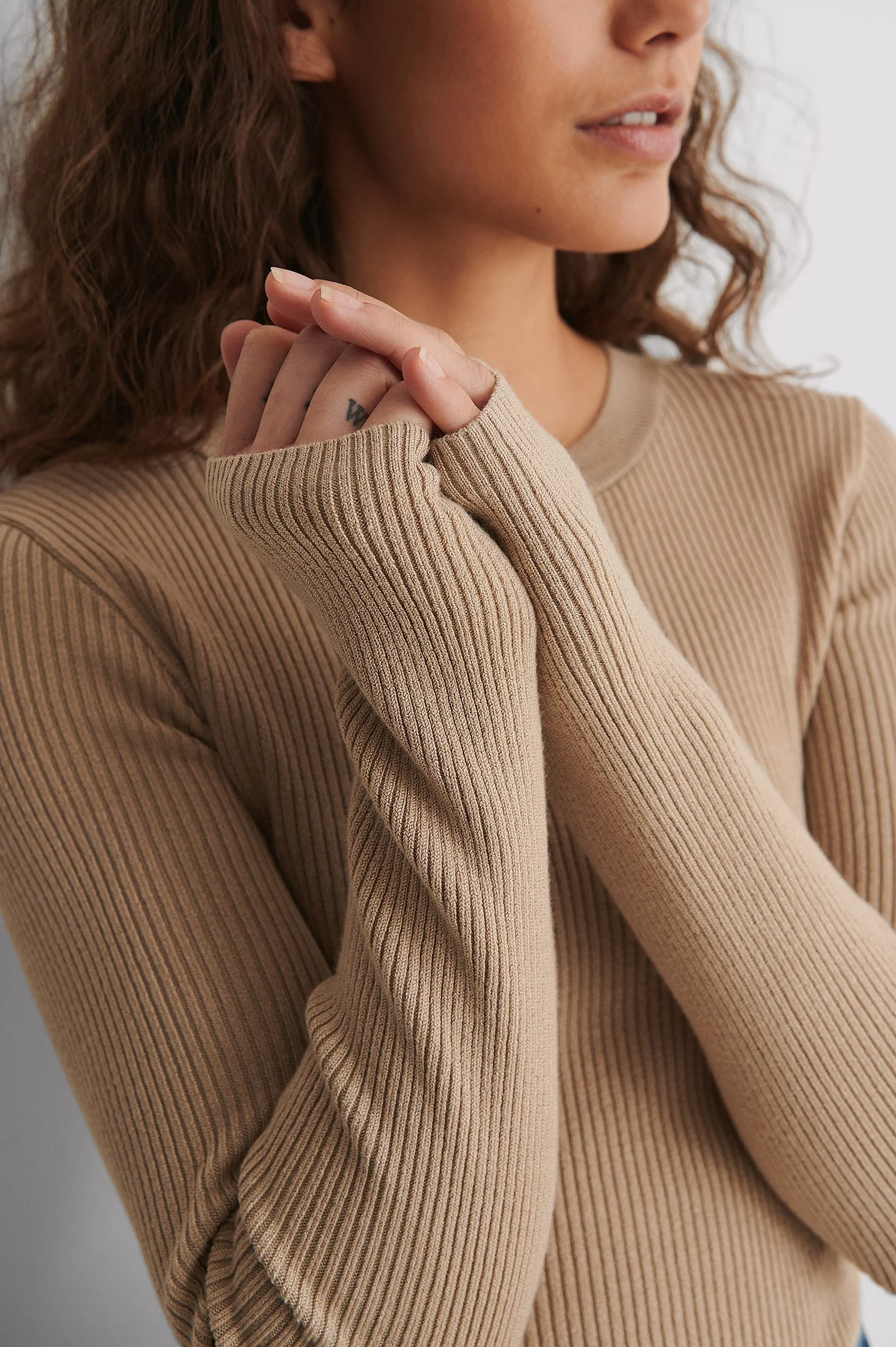 Gerippter Pullover