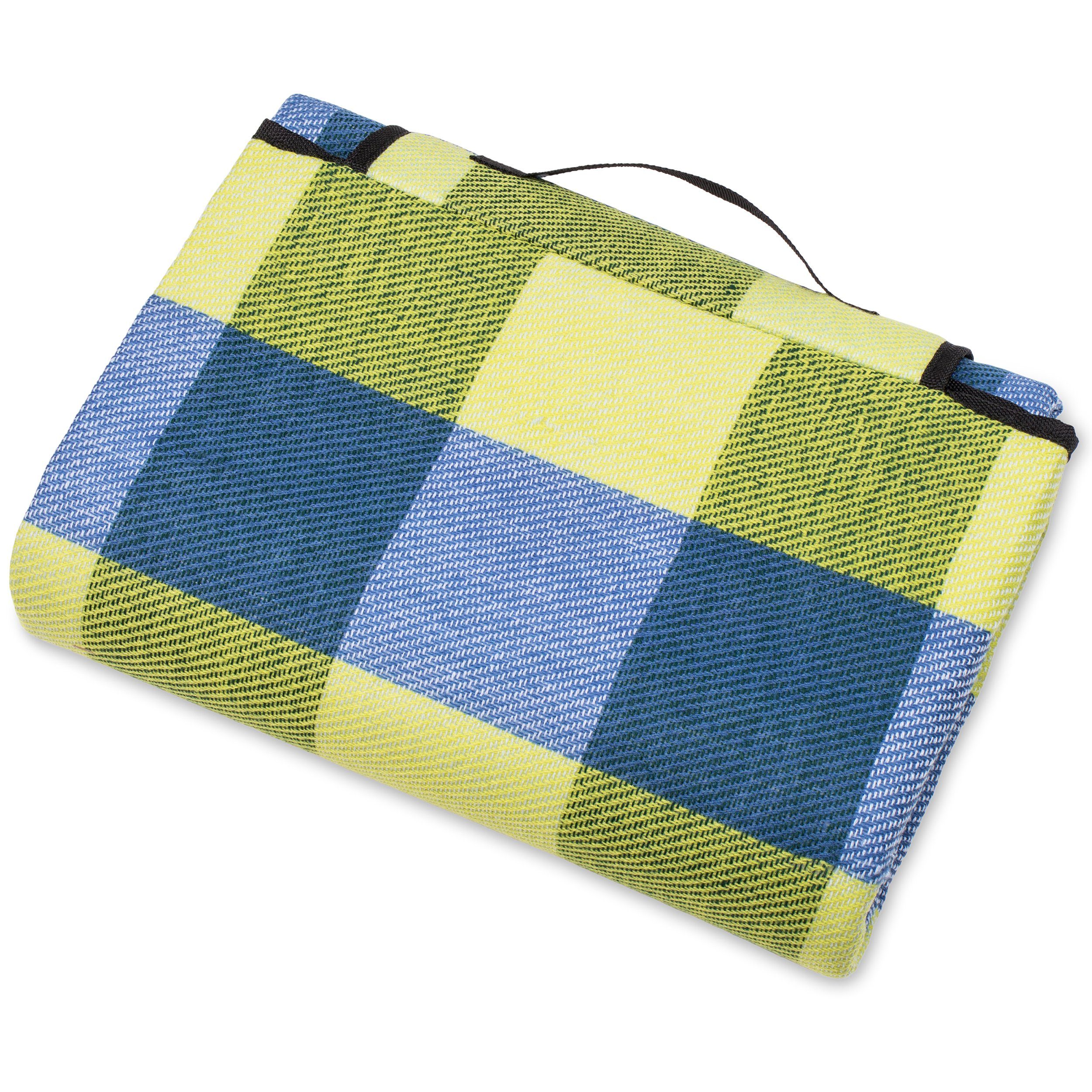 Picknickdecke XXL Campingdecke Acryl Wasserdicht, TRESKO, für Outdoor mit Tragegriff, Wärmeisoliert & Weich