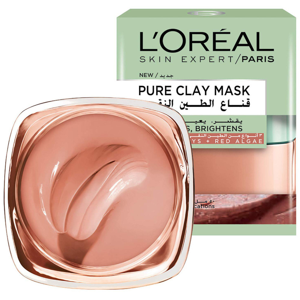 L´Oréal Paris Masque pour le Visage à l'Argile Pure aux Algues Rouges