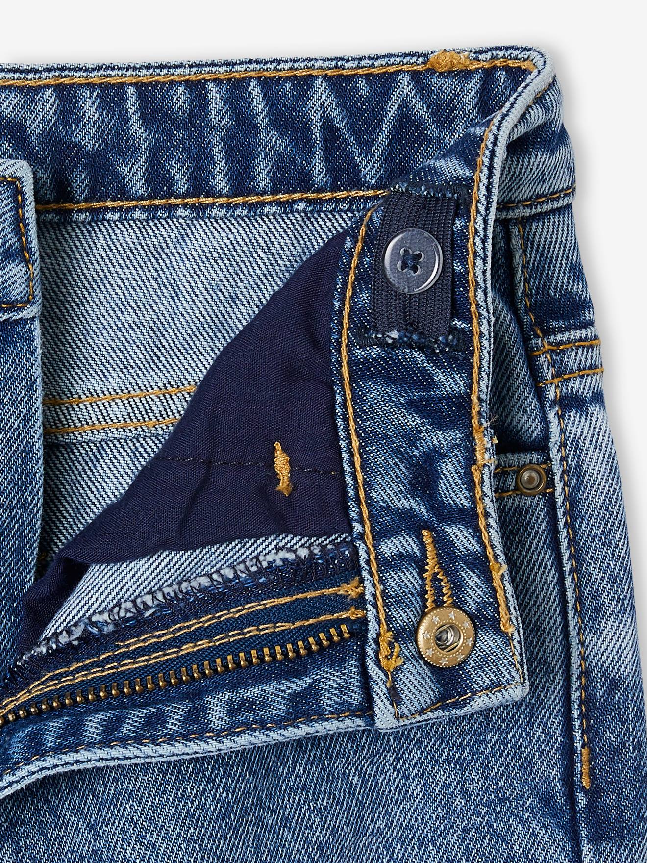 Vertbaudet Mädchen Boyfriend-Jeans - grauer denim