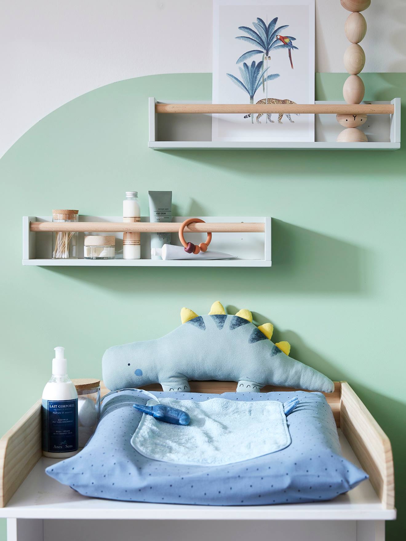 Vertbaudet 2er-Set Kinderzimmer Wandregale KONFETTI - rosa/natur