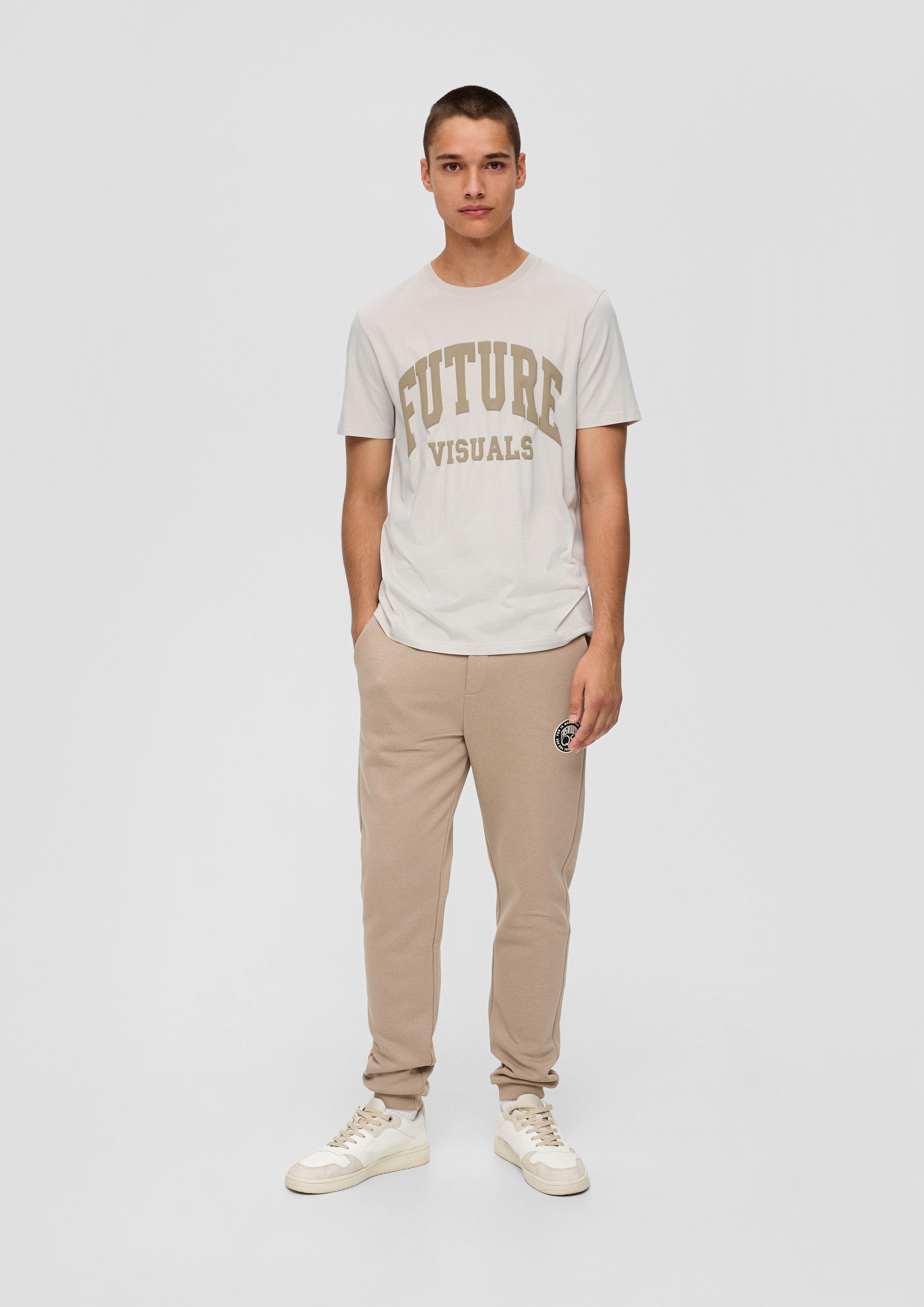 T-Shirt mit gummiertem Schriftprint  2135189-03D0