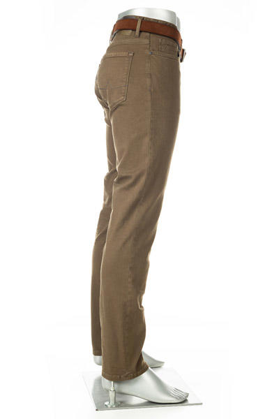 Alberto, Jeans Pipe, Regular Fit, Baumwolle T400®, schlamm