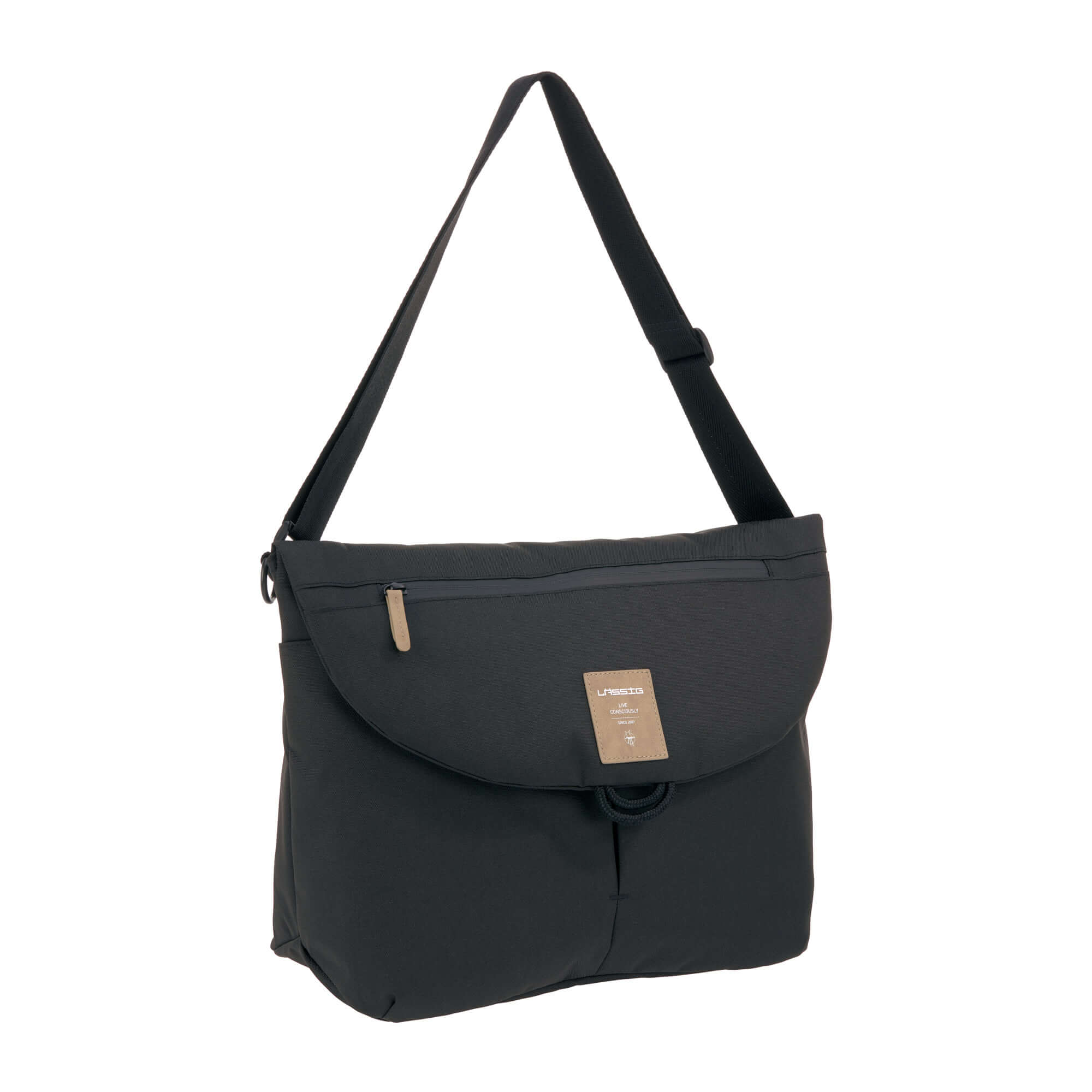 Wickeltasche - Green Label Manu Messenger Bag, Black