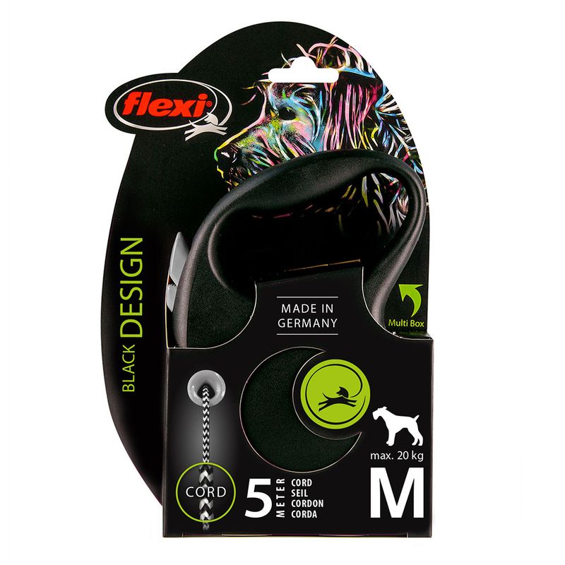 flexi Black Design Seil-Leine schwarz - 5 m