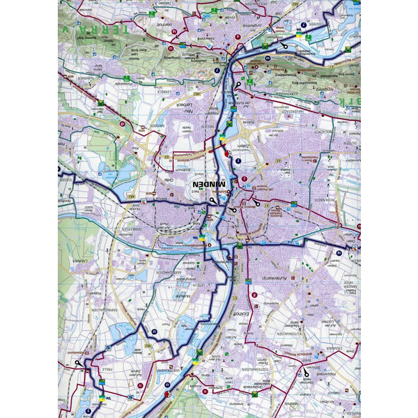 KOMPASS Fahrradkarte Mühlenkreis Minden-Lübbecke 1:50.000, FK 3217 - Fahrradkarte