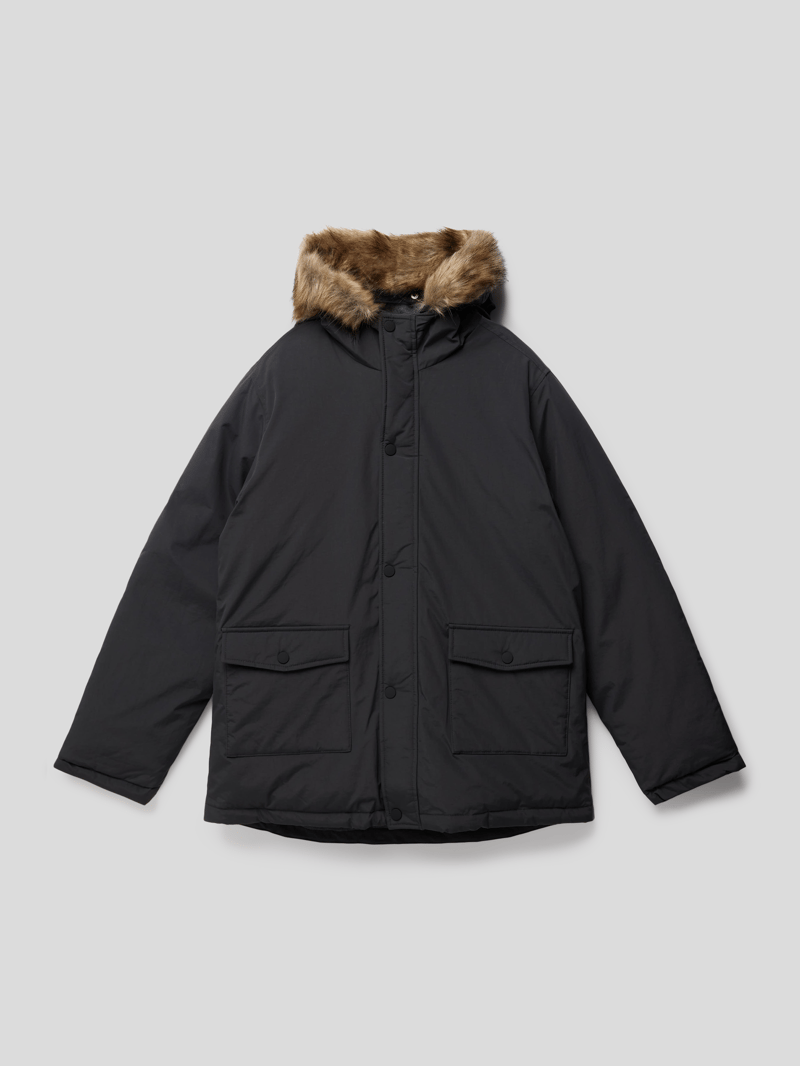Anorak mit Webpelz-Besatz Modell 'Brad' in graphit