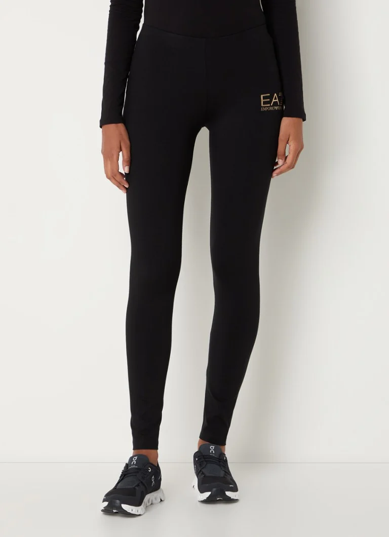 Leggings skinny a vita alta con logo Emporio Armani