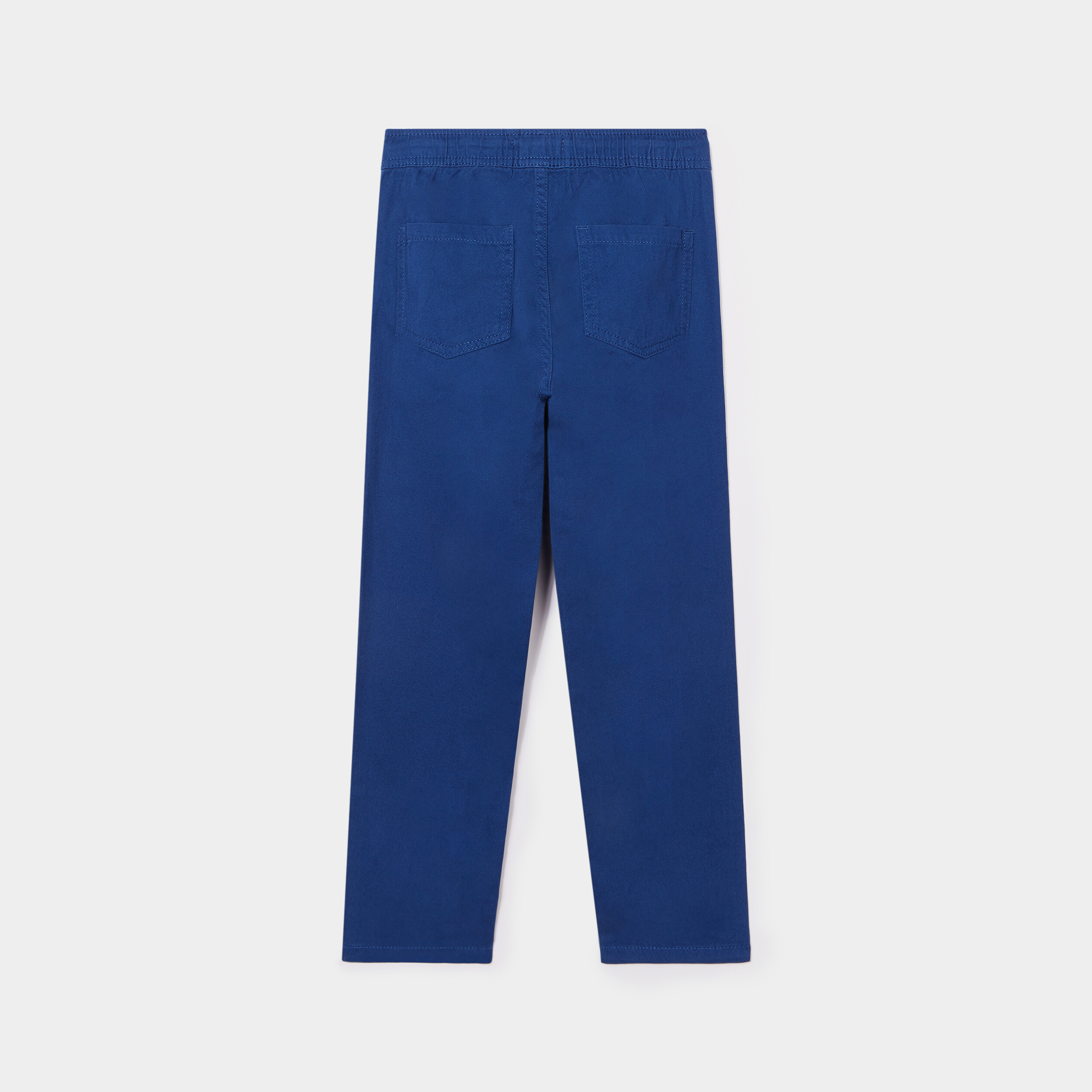 Pantalon jogger taille à coulisse coton bleu marine garçon | La Halle