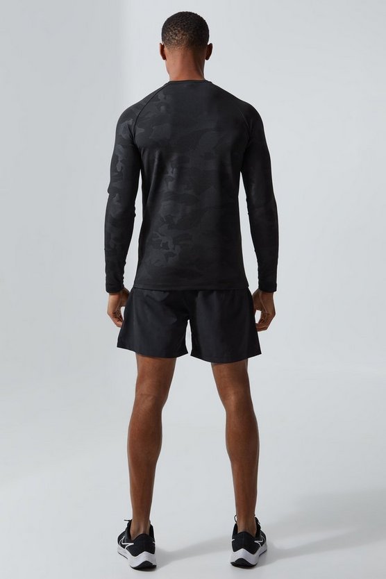 Nahtloses Man Active Oberteil mit Camouflage-Print