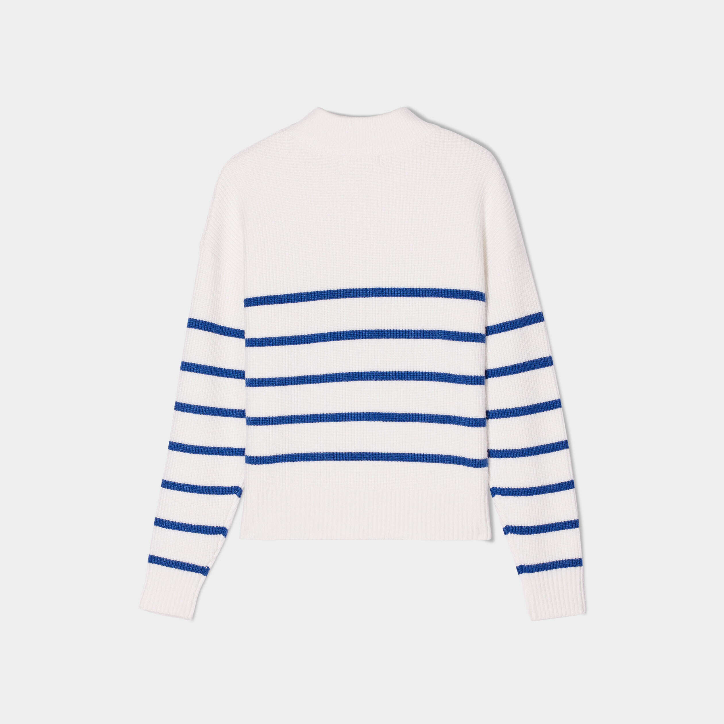 Pull col montant zippé ecru femme | Cache Cache