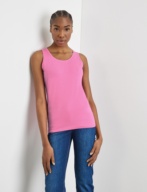 Basic Top aus nachhaltigem Baumwoll-Stretch