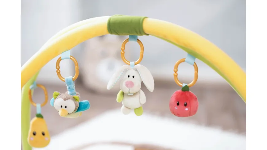NICI 3-D Activity-Decke Hase und Eule mit Spielkissen und Spielbogen