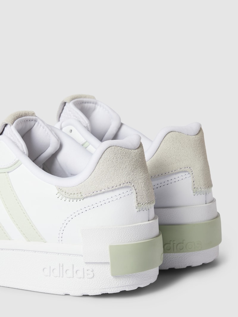 Sneaker aus Leder-Mix in hellgrün