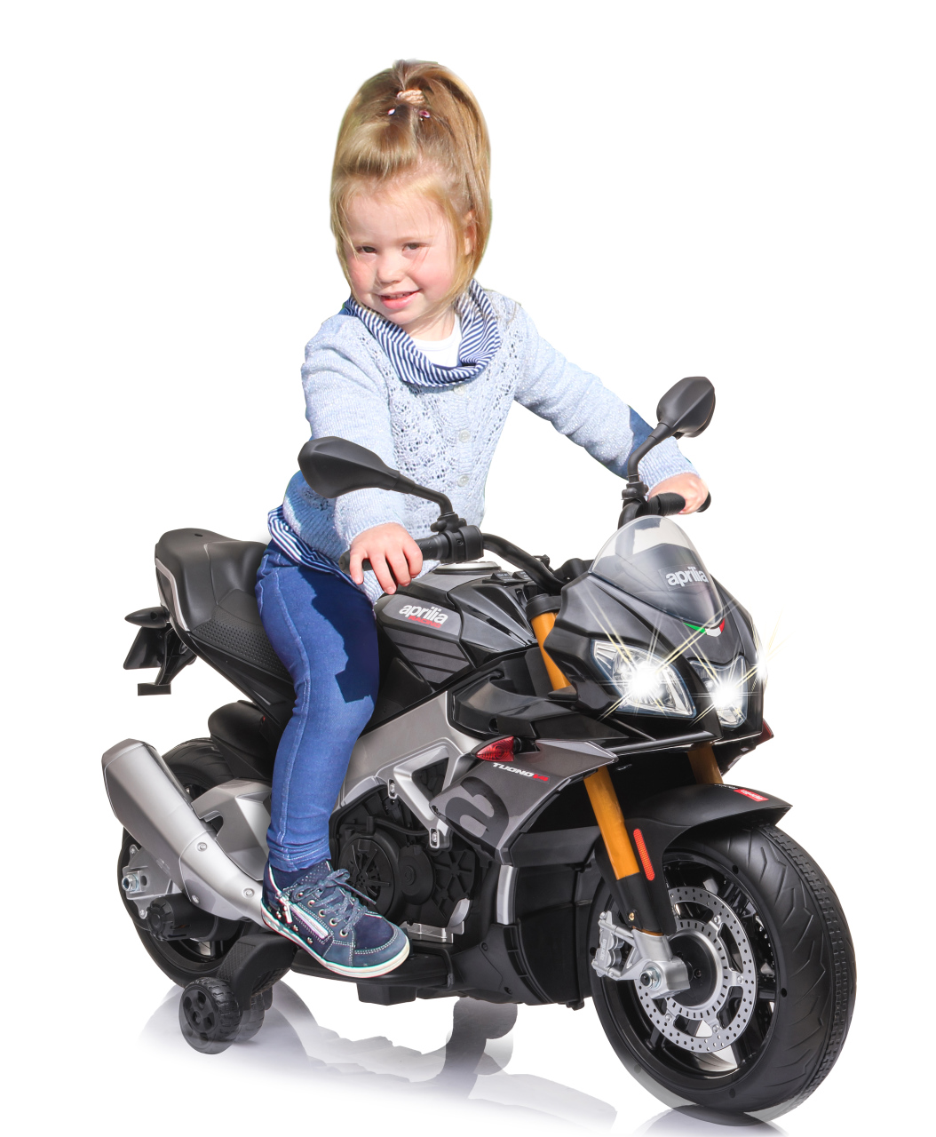 Jamara e.K. JAMARA-460588-Ride-on Aprilia Tuono V4 1100 RR schwarz 12V