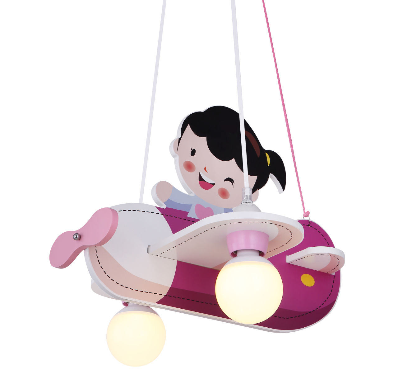 Globo Lighting - KITA - Hängeleuchte MDF pink, 2x E27