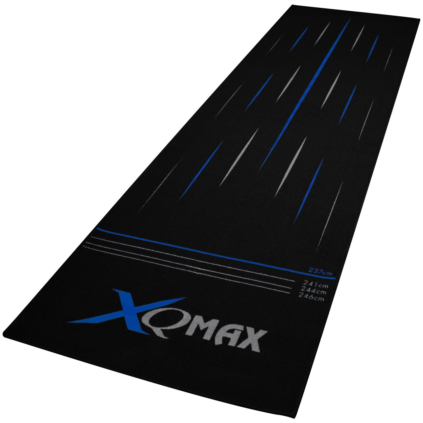 XQMAX Dartmatte Turnier Dartteppich 285x80cm Streifen Farbwahl, Turnierabstand Turniermatte Steeldart Rutschfest Teppich Darts