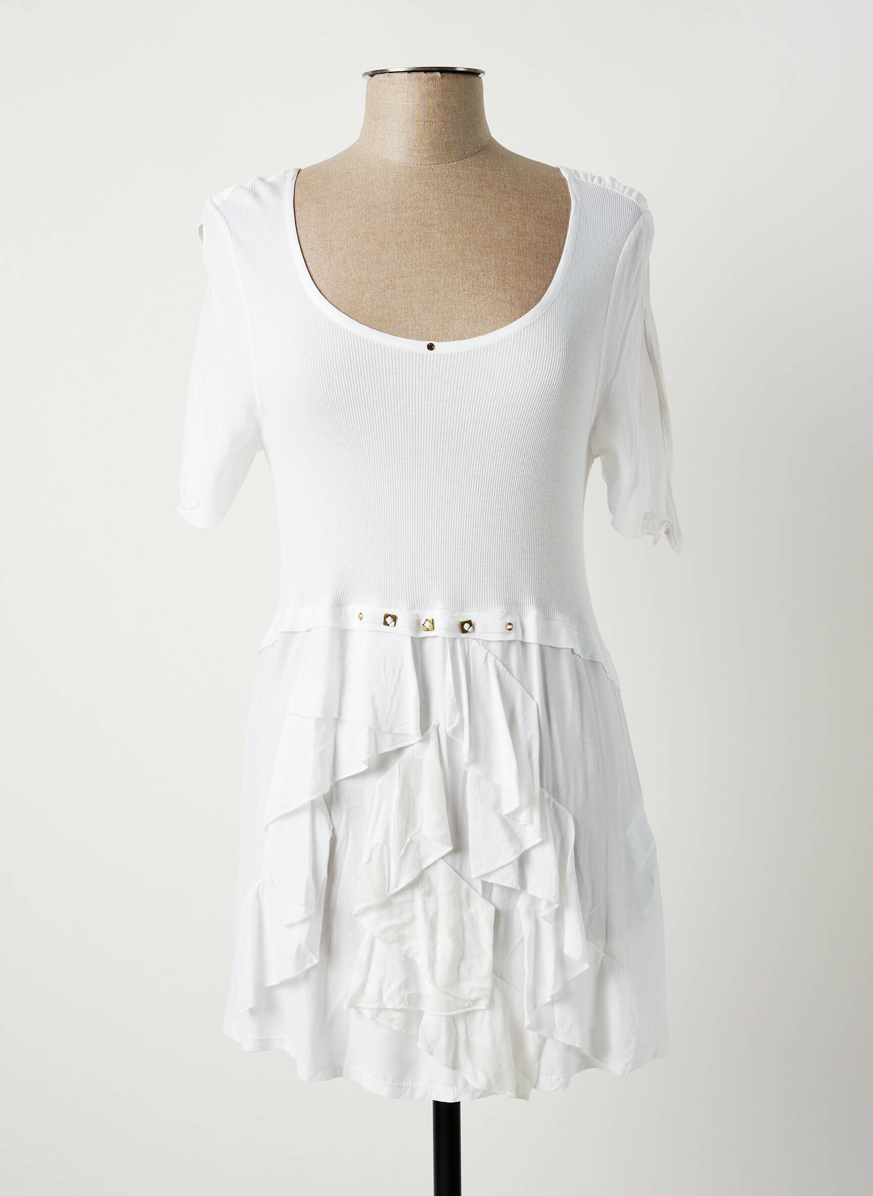 Elisa Cavaletti Tuniquemanchecourte Femme couleur blanc