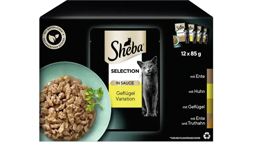 SHEBA® Selection in Sauce Geflügel Variation Portionsbeutel 1020 g