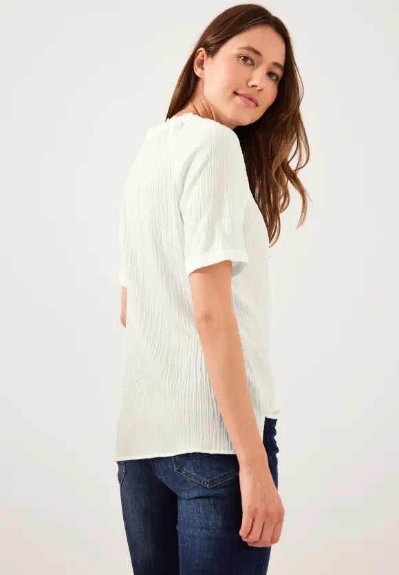 CECIL Unifarbene Struktur Bluse