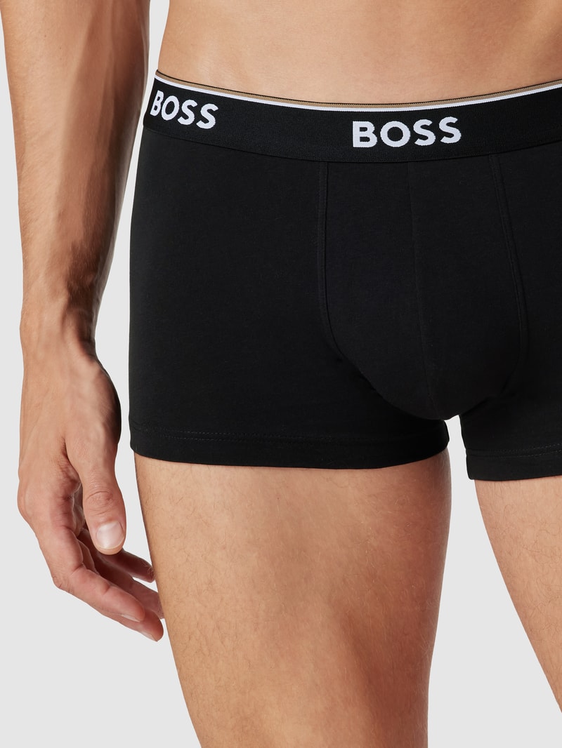 Trunks mit elastischem Logo-Bund im 3er-Pack in schwarz