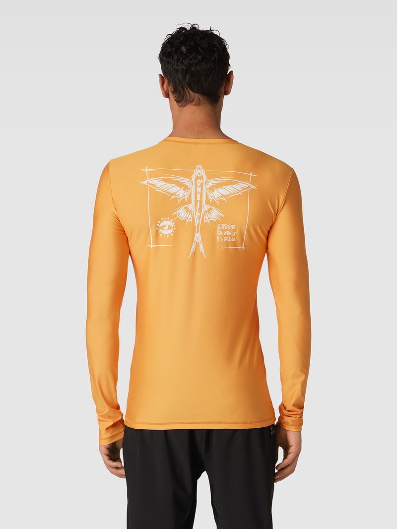 Badeshirt mit Motiv-Print Modell 'CAMORRO' in apricot