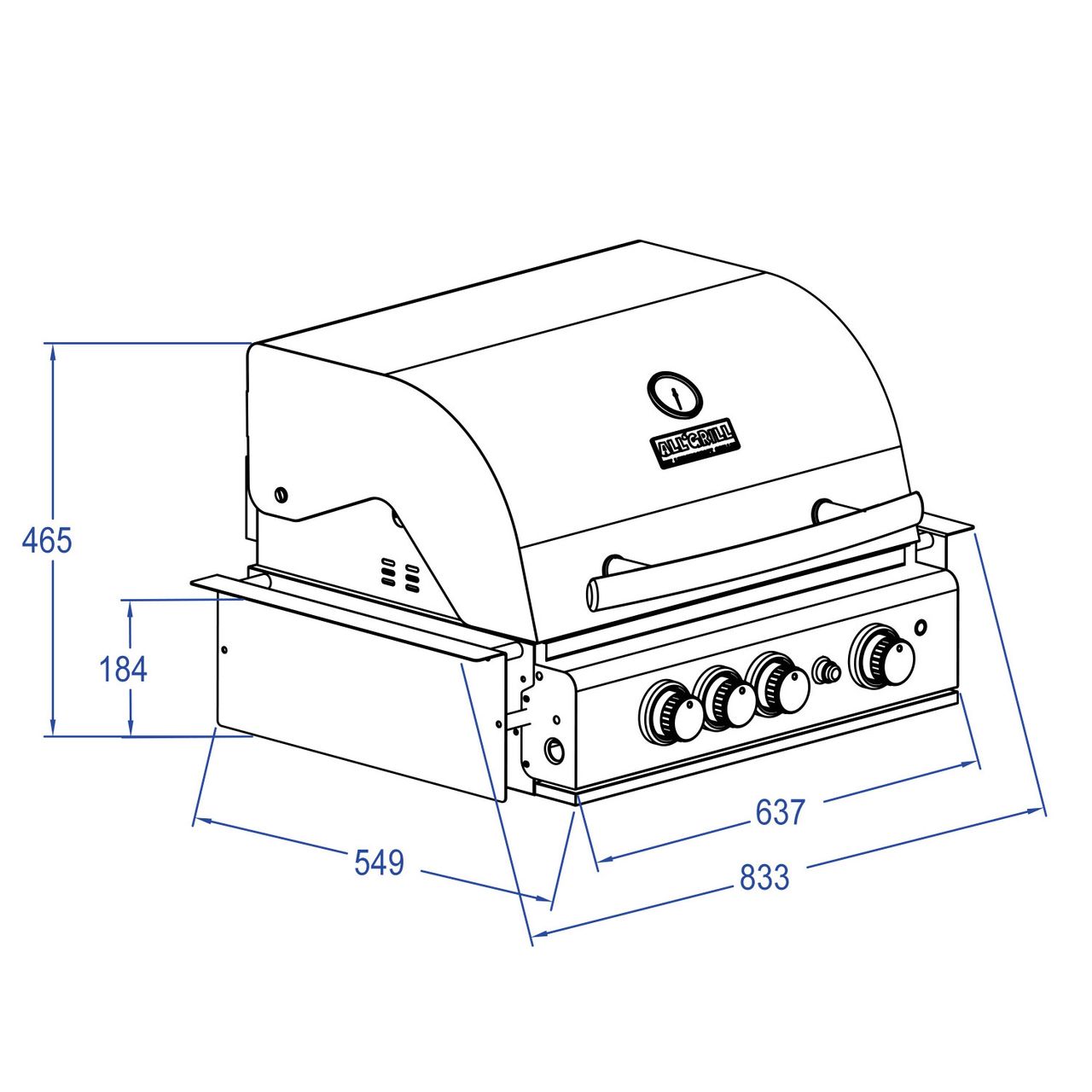 Allgrill TOP LINE - ALL'GRILL CHEF M - BUILT-IN Variante
