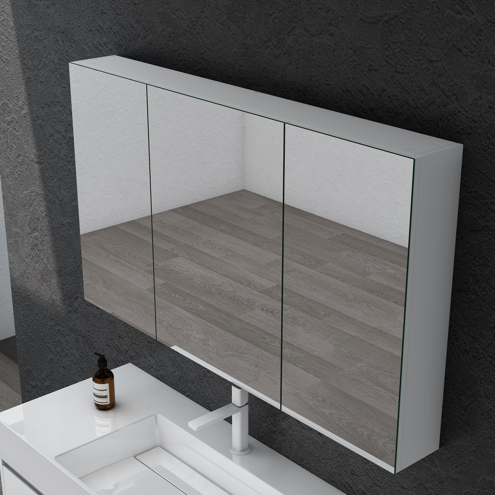 doporro Badezimmerspiegelschrank Wandchrank Aufbewahrungsschrank Badezimmer Spiegelschrank02