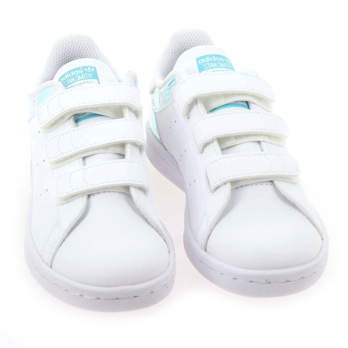 Adidas Originals  STAN SMITH METAL VELCRO H21 - Blanc Multi