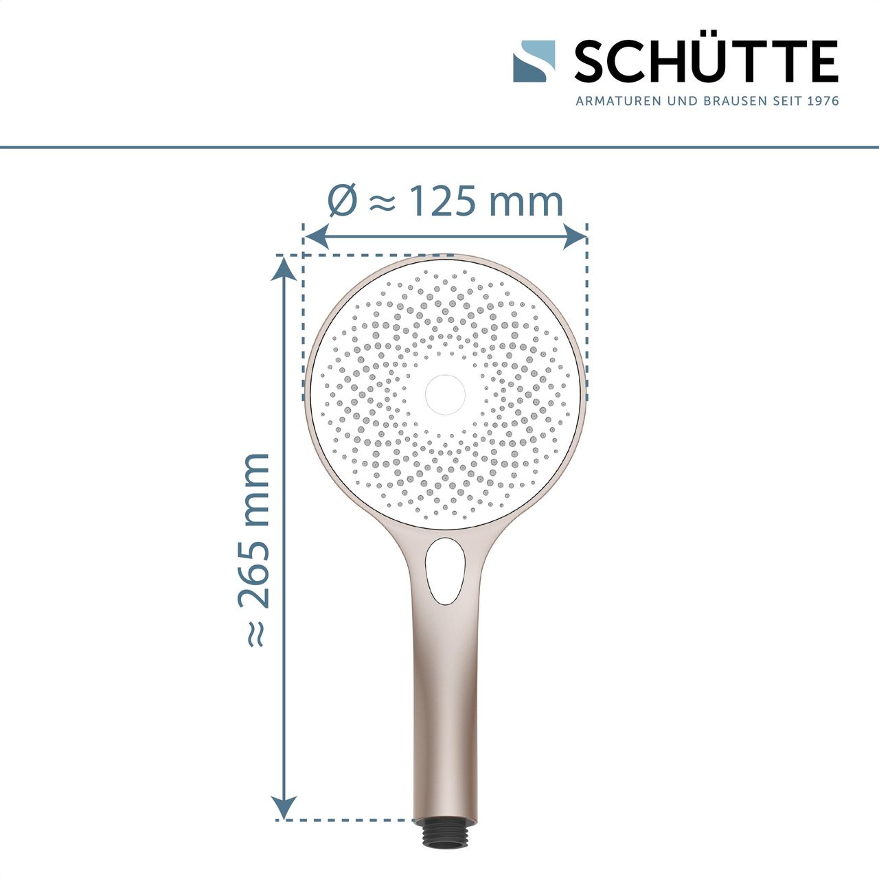 Schütte CAPRI Handbrause, Rosé matt/Weiß