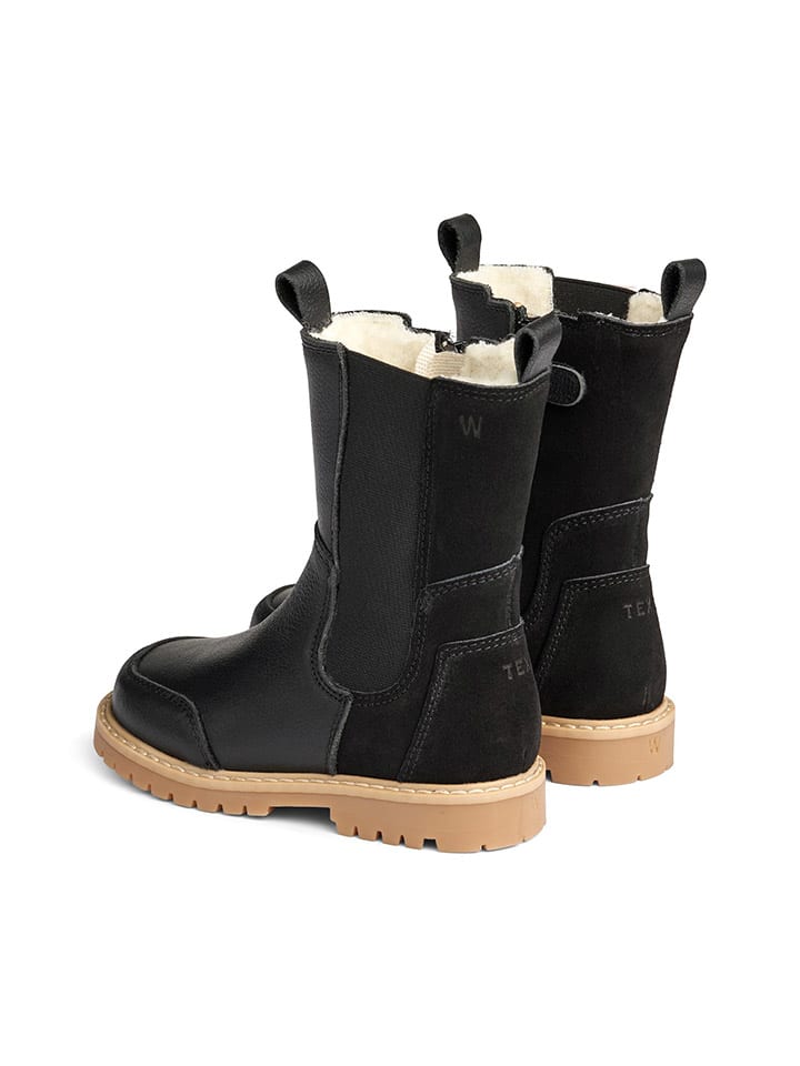 Wheat Leder-Chelsea-Boots in Schwarz günstig kaufen